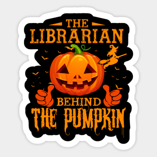 Mens The CHEF Behind The Pumpkin T shirt Funny Halloween T Shirt_LIBRARIAN Sticker